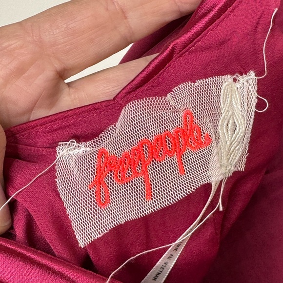 Free People Dance Till Dawn Satin Maxi Halter Maxi Dress, NWT, Large, Rose - Picture 15 of 16